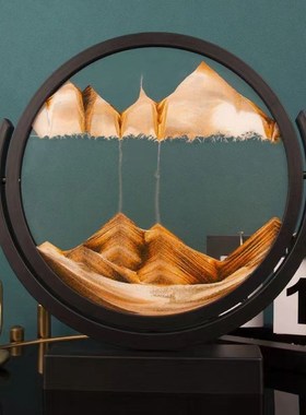 创意沙漏摆件液体解压流沙画办公室桌面客厅床头柜装饰品生日礼物