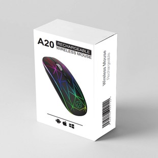 A20 Rechargeable Wireless Mouse USB 2.4Ghz Computer Mause Ga