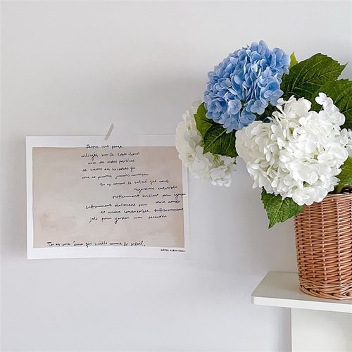 床头仿真花3D单支大绣球逼真手感保湿皇室绣球花酒店花艺装饰假花