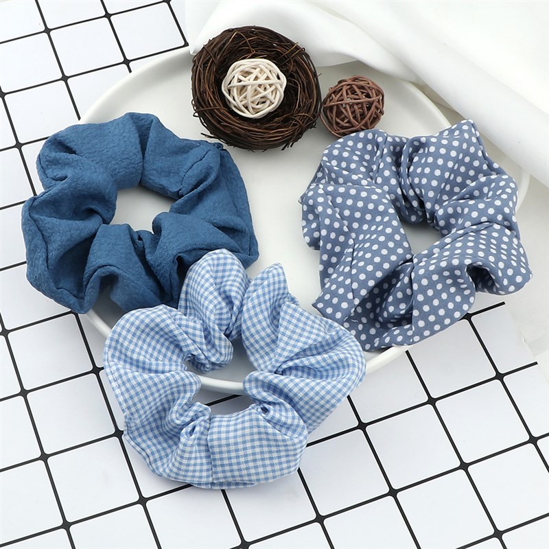 推荐3Pcs/Lot Korean Printing Large Hair Bands For Women Girl