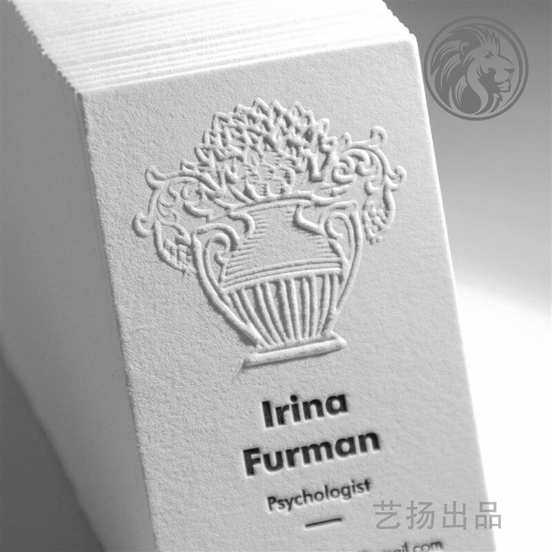速发棉纸凹印/棉纸激凸名片/烫凹名片/压凹名片图片