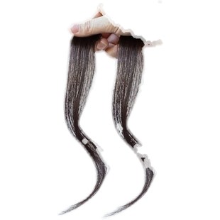 真发龙须刘海女新款长卷发自然前额假刘海无痕鬓角发夹头帘假发片