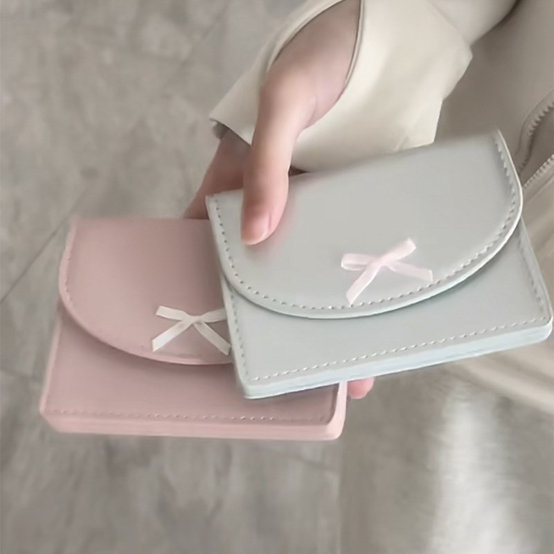 韩国简约便携小巧纯色小卡包女学生零钱包迷N你手提小方包斜挎包