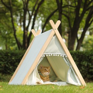 通用夏猫咪用品透气凉干 超大宠物帐篷猫窝猫床房子可拆洗狗窝四季