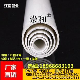UPVC排水管50 63 75 90落水管下水管pvc管塑料管材包装管材穿线管