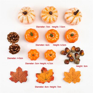 166pcs/set Halloween Pumpkins Decorations Artificial Fake Pu