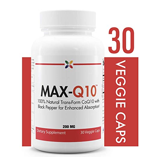 推荐Stop Aging Now- MAX-Q10 CoEnzyme Q10 200 mg- 100% Natu