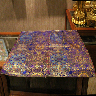 藏式布料小方块桌布居家供桌台布方形放佛书小垫布民族风布艺装饰