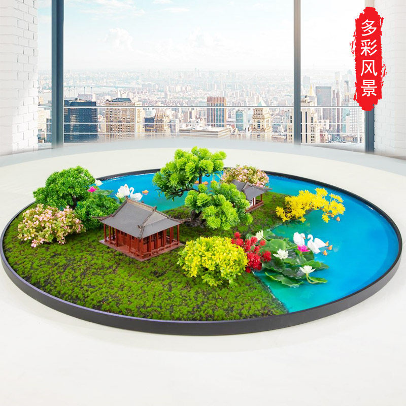 酒店餐桌转盘中间摆花大圆桌摆件饭店桌面微景观盆景桌花装饰,家居饰品,仿真花/假花,淘宝优惠券,粉丝福利购,淘宝优惠卷