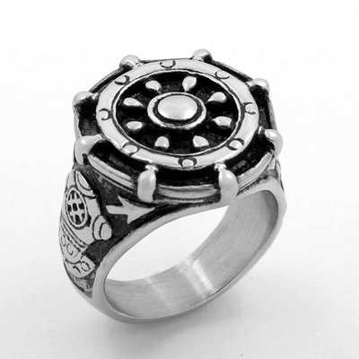 速发Accessories: domineering ship anchor titanium steel ring