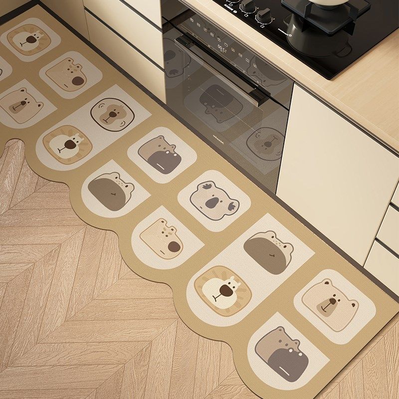 卡通厨房地垫家用耐脏防滑防油可擦免洗地毯浴室吸水速干脚垫,居家布艺,厨房地垫,淘宝优惠券,粉丝福利购,淘宝优惠卷
