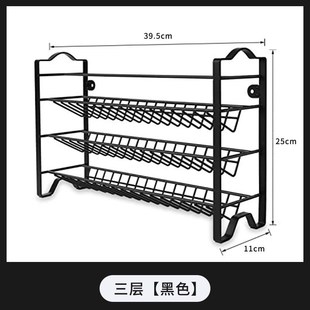 架壁挂式 扁铁三层新品 厨房调味架收纳整理r香料桌面整体橱柜 架款