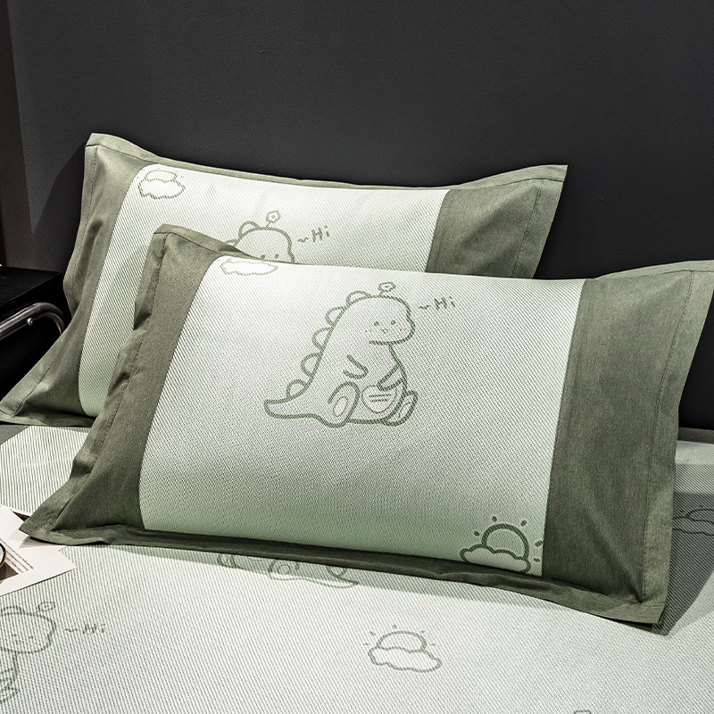 儿童冰丝凉席床笠款三件套婴儿可用夏季可机水洗冰藤席子夏凉软席