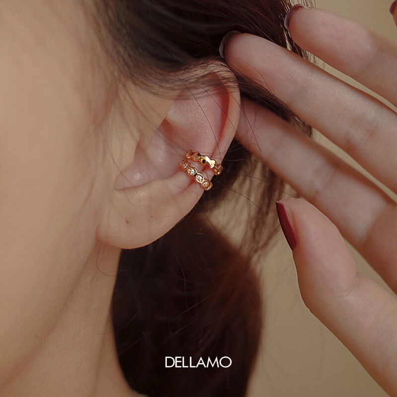 不对称耳骨夹小众高级感耳夹女无耳洞秋冬耳饰2024年新款爆款
