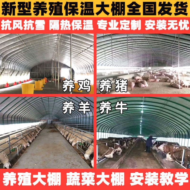 工厂销养鸡大棚牛棚301羊舍挡风黑白膜防晒N绿白膜隔热W棚家用带