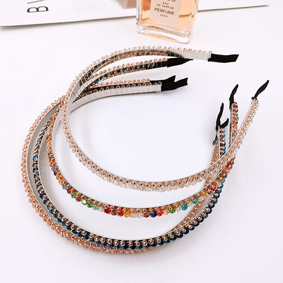 速发New classic fashion Three rows color Headband Crystal Ha