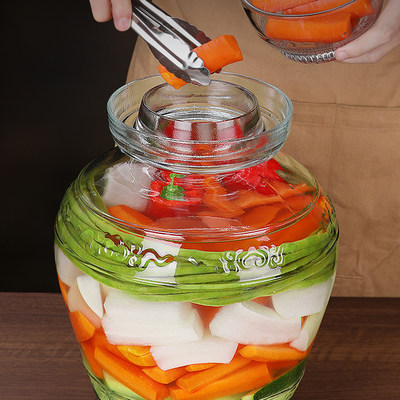 四川泡菜坛子家用玻璃罐密封罐咸菜罐腌制酸菜专用罐子老式腌