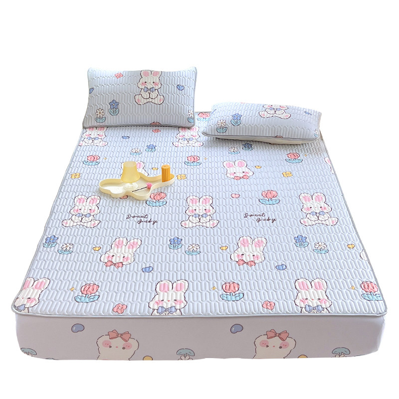 乳胶凉席床笠单件夏季冰丝床罩2023新款床垫套保护罩三四件套床单