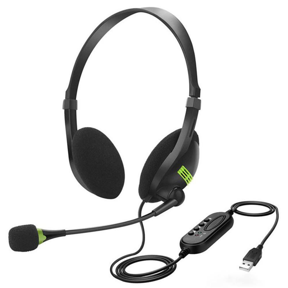 极速USB Headset With Microphone Noise Cancelling Computer PC 电脑硬件/显示器/电脑周边 电脑耳机/耳麦 原图主图