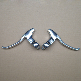 铝合金自行车刹把刹车老式手柄手把手复古银色闸把折叠车山地车