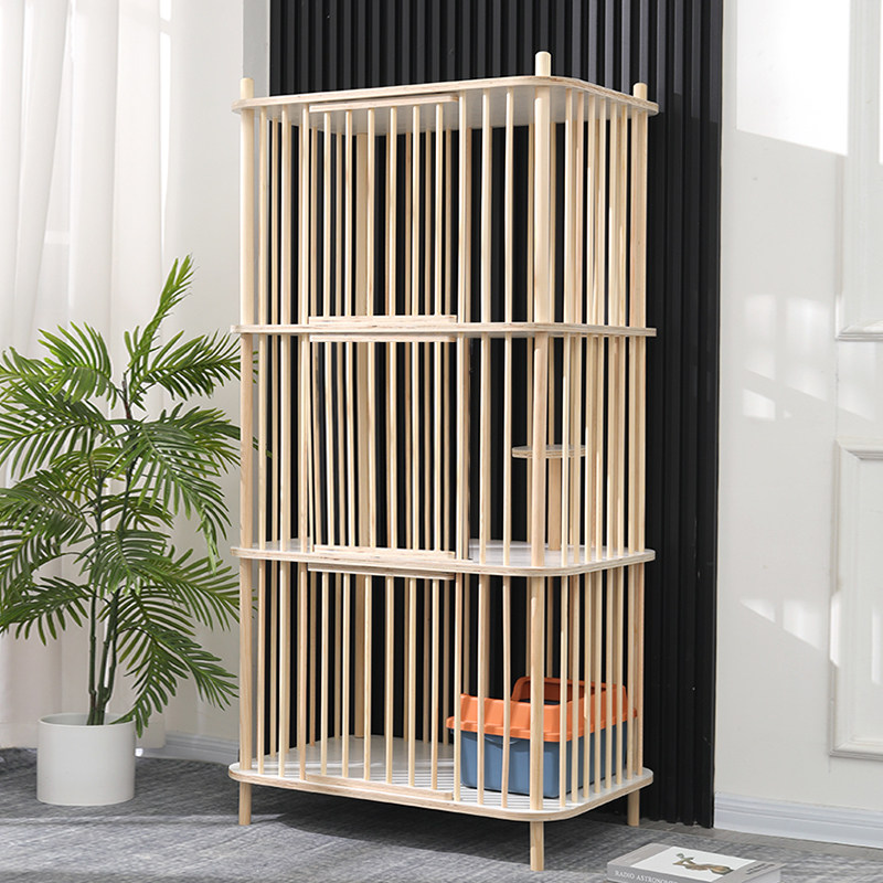 【质保】实木猫窝两层笼子猫别墅人猫共用半封闭猫跳台中小型猫屋,宠物/宠物食品及用品,猫笼子/猫别墅,淘宝优惠券,粉丝福利购,淘宝优惠卷