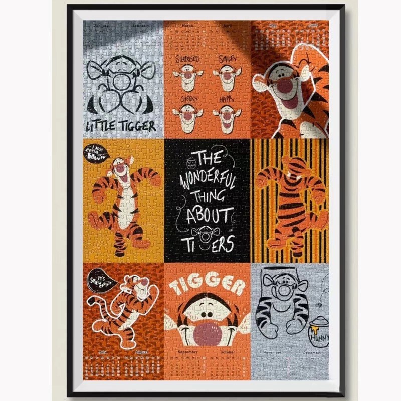 I9EK3D-JP拼图框架裱框1000片37.8x58.8简约600片800/1200片相框