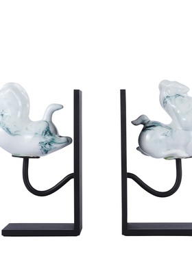 书靠创意摆件新中式简约书挡书夹书立书房工艺品办公室软装饰摆设