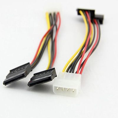 极速Laptop Adapter New 4Pin IDE Molex to 2 Serial ATA SATA Y