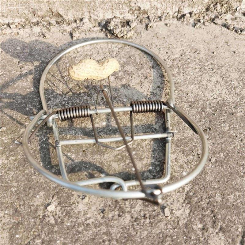 野鼠神器大铁e质星捕夹子老鼠克老鼠鼠夹器捉型田简单圆形E576捕9