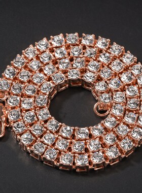 小众高货Hip-Hop 1-Row Alloy Necklace Simple Necklace Men'