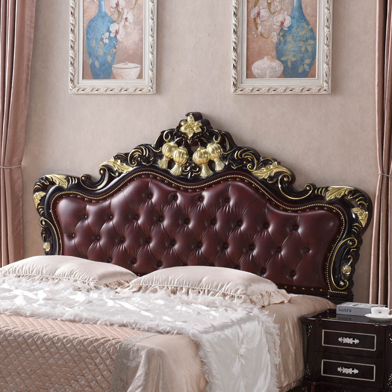 欧式床头板 软包床靠背2米法式烤漆公主1.8米床头u板双人奢华床头