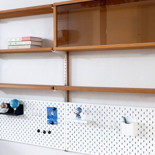 洞洞板置物架挂墙系统墙面实木层板隔板壁挂置物架墙上轨道书架