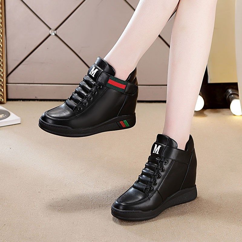 内增高女鞋8cm小白鞋2020新款韩版百搭坡跟P防滑运动鞋女旅游鞋子,女鞋,深口单鞋,淘宝优惠券,粉丝福利购,淘宝优惠卷