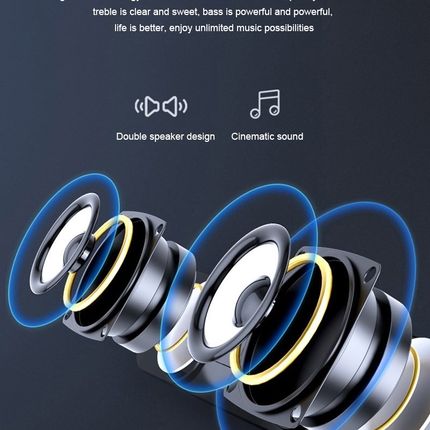 USB Wired Powerful Computer Speaker Stereo Speakers Subwoofe