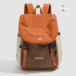 2025新款可爱风双肩书包女款大容量通勤背包时尚出行电脑包