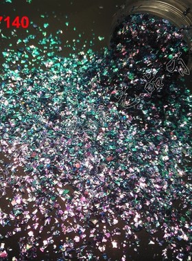 8色金属韩国变色龙PnET金葱粉不规则碎片闪光亮片滴胶美甲化妆礼