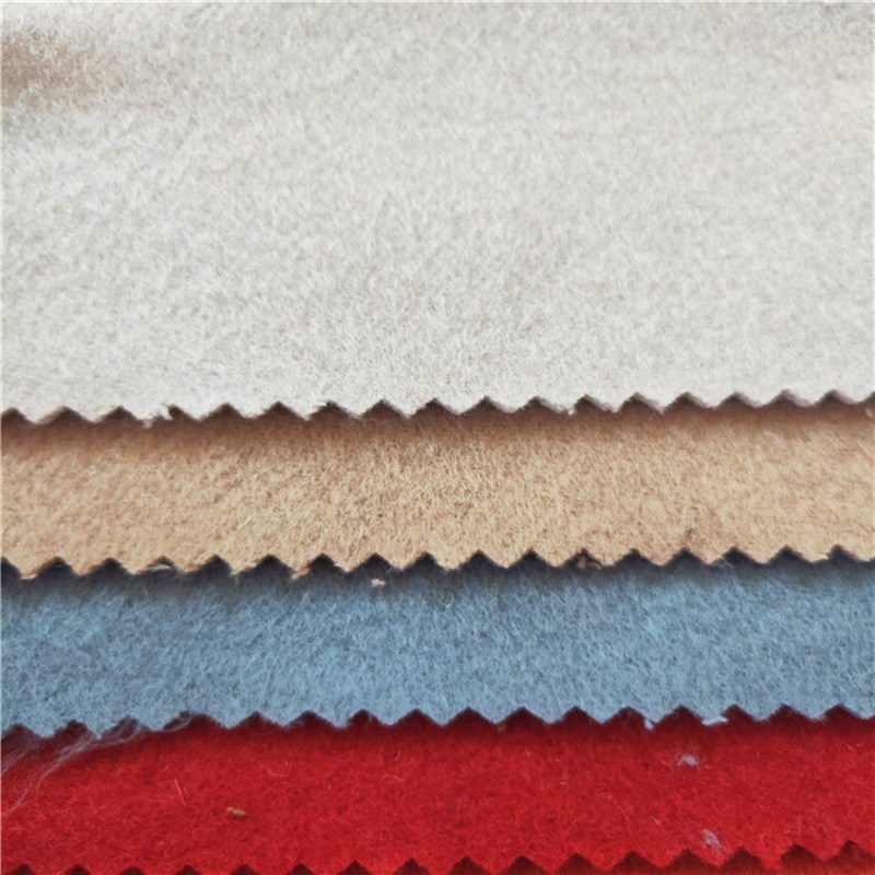 现货素色50羊毛50粘胶双面顺毛面料 时尚秋冬大衣面料