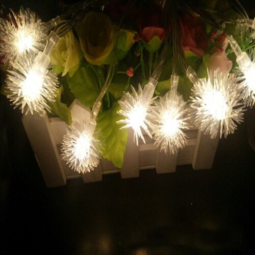 1.5M 10Leds LED Snow Pompon Fairy String Light For Christmas