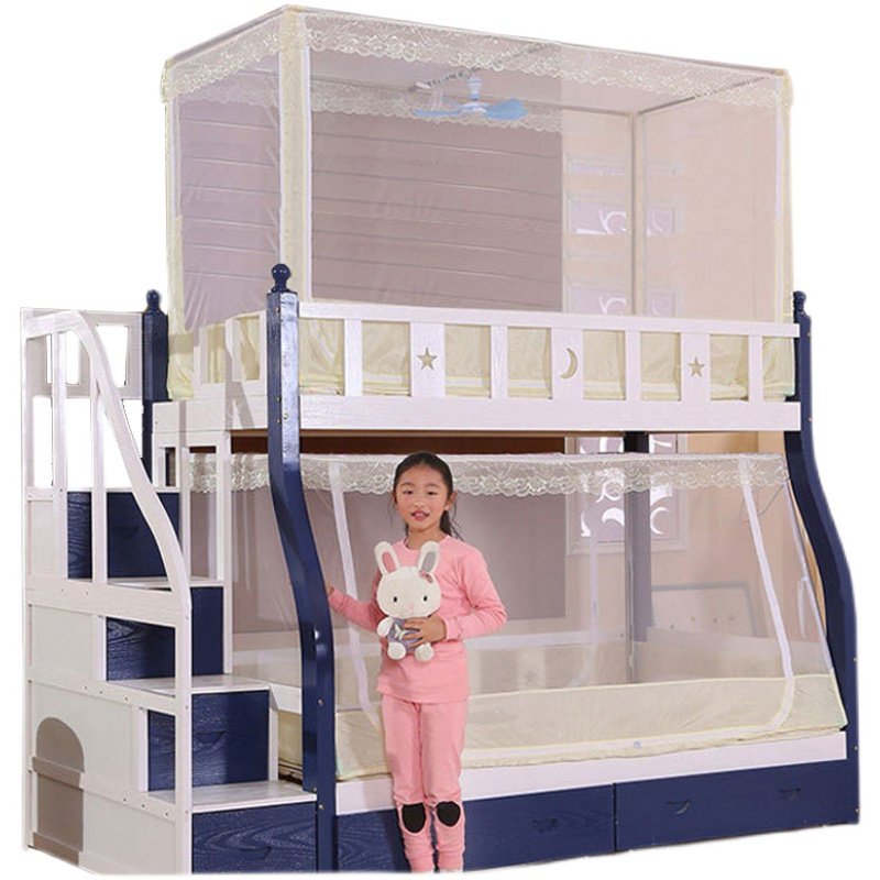 子母床蚊帐儿童家用梯形床双层高低床双架床1.2m1.35m1.5米上下铺,床上用品,蚊帐,淘宝优惠券,粉丝福利购,淘宝优惠卷