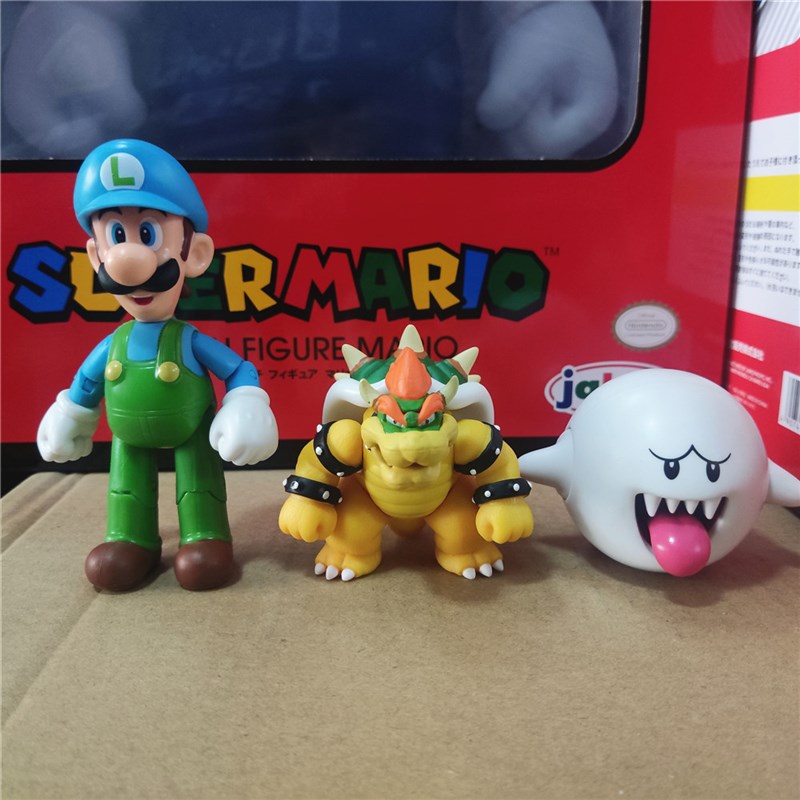 正版散货 超级马里奥 害羞v幽灵王 酷霸王 路易吉可动人仔手办摆