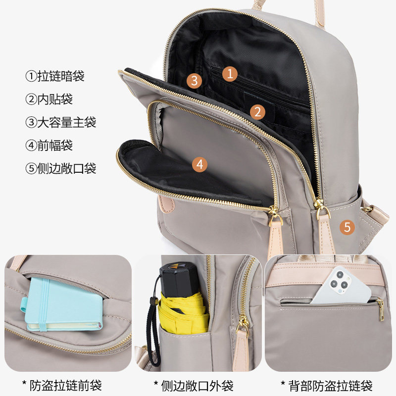 双肩包女2022冬新款背包牛津布防水大容量女士小背包休息旅行轻巧,箱包皮具/热销女包/男包,双肩背包,淘宝优惠券,粉丝福利购,淘宝优惠卷