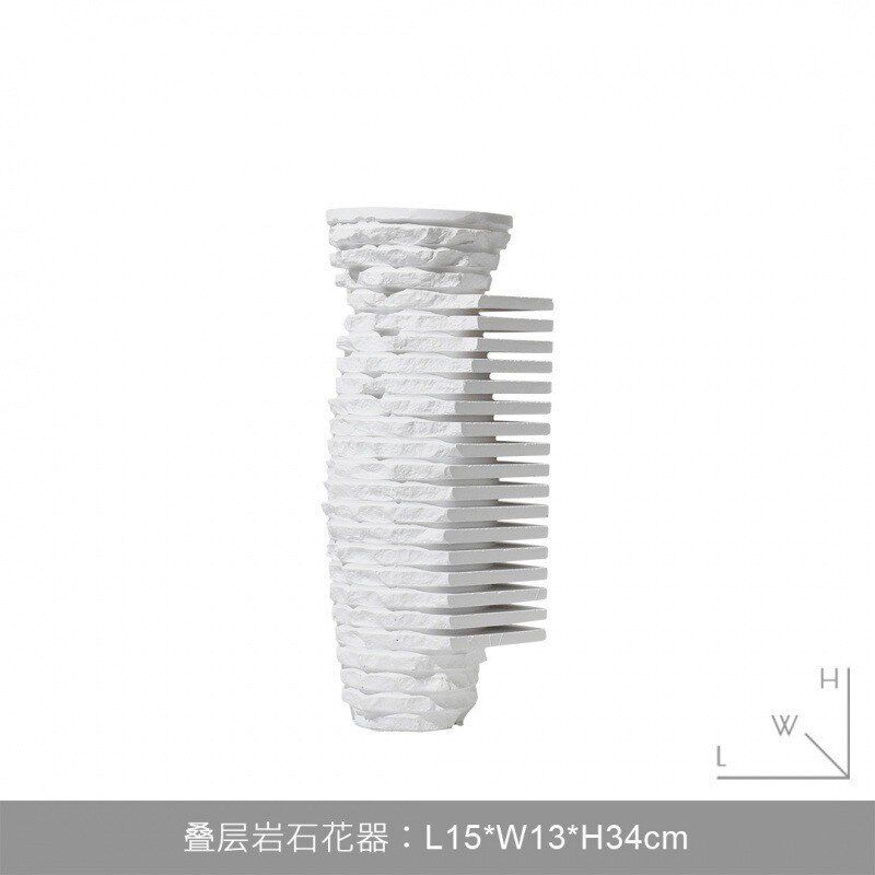 餐厅简约客厅茶几法式干花瓶花器售楼处展厅酒店大堂摆件软装饰品