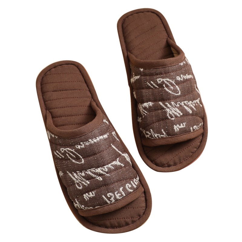 日式静音布底家居拖n鞋女木地板室内春秋家用卧室秋冬防滑牛筋底