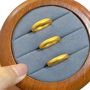 古法金包银泥鳅背戒指女素圈亮面指环男情侣款实心尾戒礼物送女友