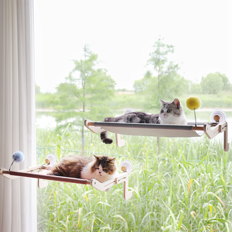 猫咕哩吸盘猫爬架玻璃窗户不占地猫咪跳台免打孔吊Y床秋千悬挂式