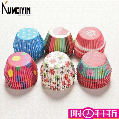 小众高货100pcs/lot colorful paper muffin cup cake baking cup