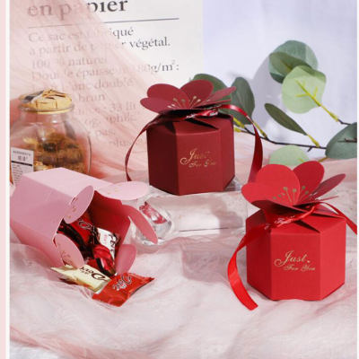 推荐Creative Candy Box Wedding Favor Gift Packaging Ribbon C