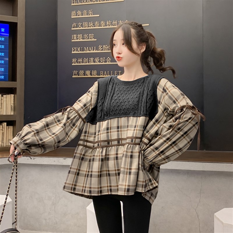 孕妇装秋装套装时尚款2021年新款连衣裙上衣网P红秋天春秋款冬季