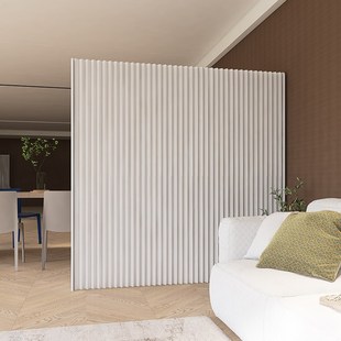 W6防水置物屏风隔断伸缩纸v墙折叠移动客厅玄幻置物架屏风办公室