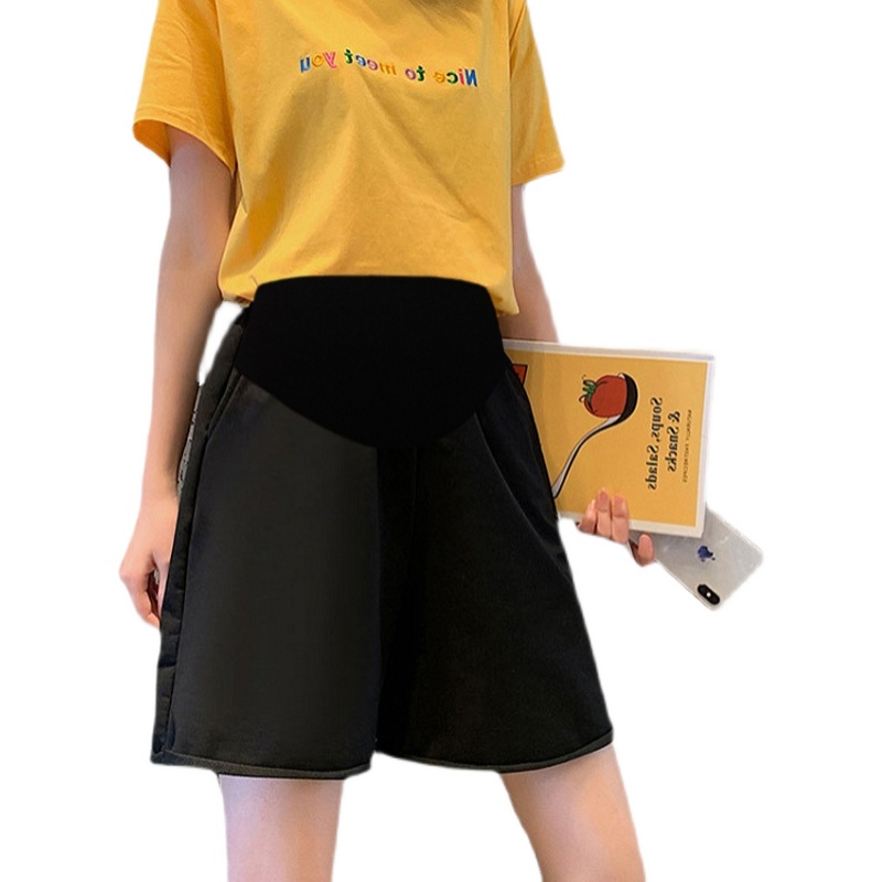 超大码300斤孕妇n裤子夏季纯棉宽松阔腿潮妈卷边打底休闲五分短裤